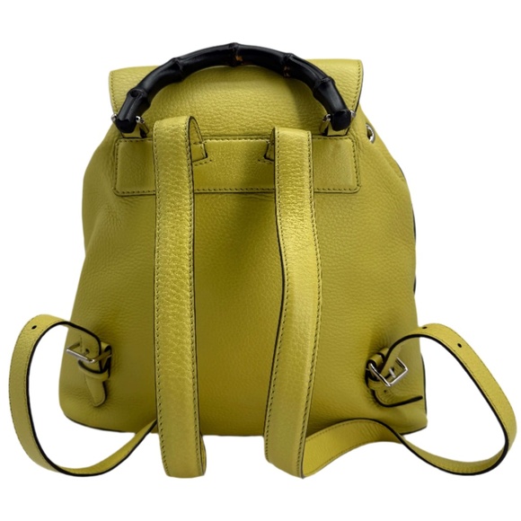 Gucci Cellarius Calfskin Medium Bamboo Backpack – Mimosa Flower - Picture 8 of 9